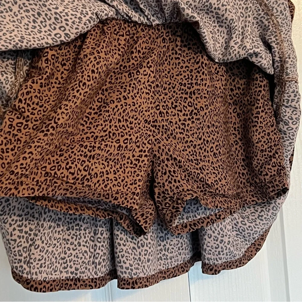 Gap Leopard Print Skort Girls Size 10 Built in Shorts Animal Print Cute Trendy